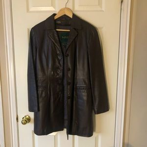 ✿ 90’s Danier Brown Leather Jacket Size 6
